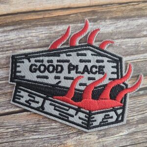 Gothic Coffin "Good Place"  Occult Emo Embroidered Iron on Patch